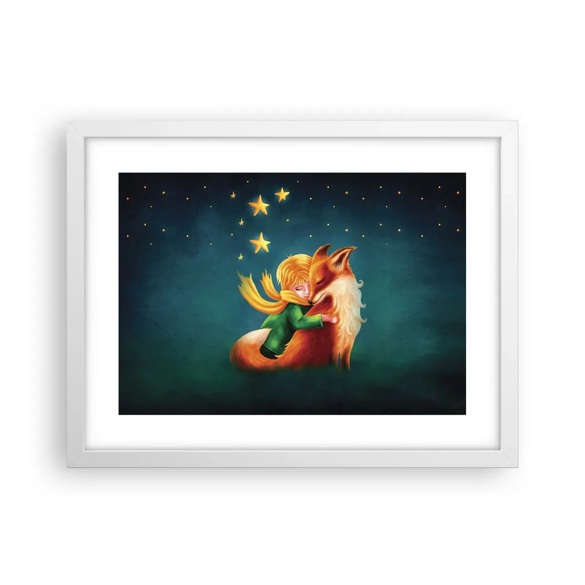 Affisch i vit ram - Lilla prinsen - 40x30 cm