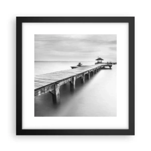 Affisch i svart ram - Ut i det oändliga - 30x30 cm