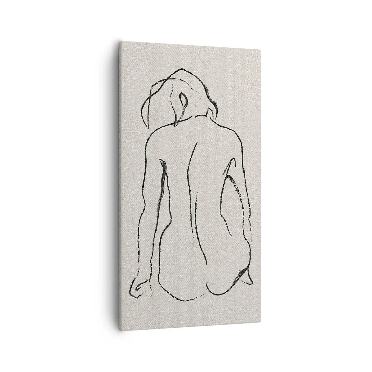Canvastavla - Bild på duk - Naken flicka - 55x100 cm