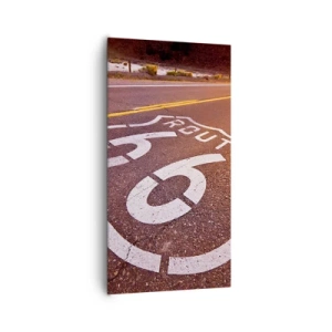 Canvastavla - Bild på duk - Den kända Route 66 - 65x120 cm