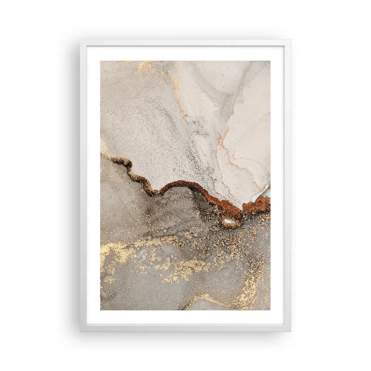 Affisch i vit ram - På färgernas gräns - 50x70 cm