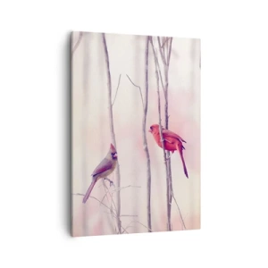Canvastavla - Bild på duk - Rosa skogens saga - 50x70 cm