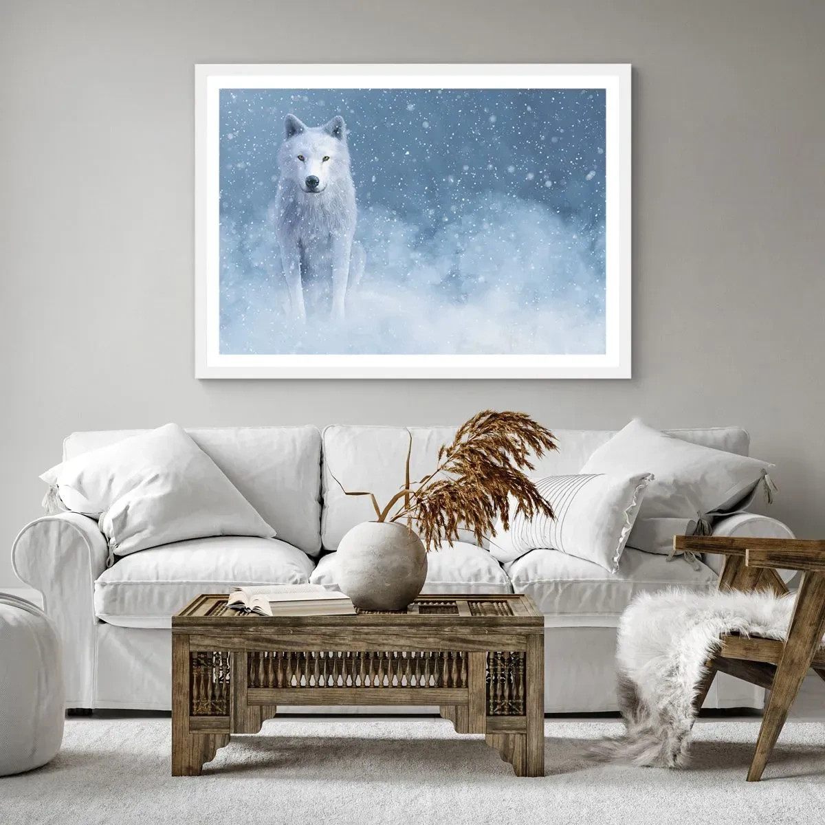 Affisch i vit ram - I vinter anda - 40x30 cm