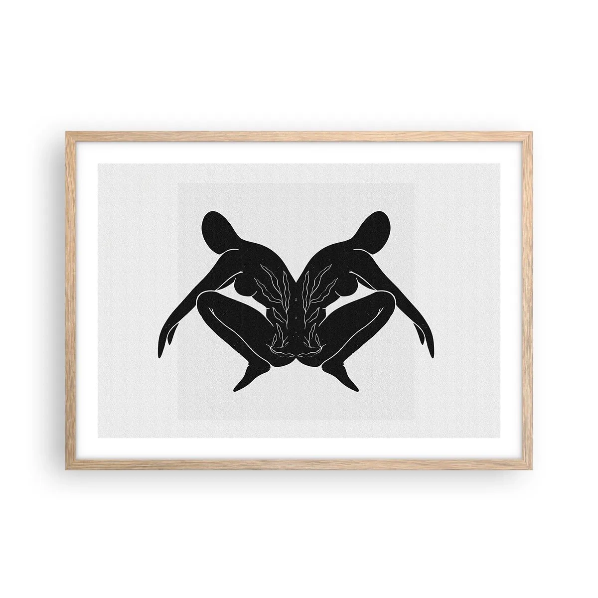 Affisch i ram av ljusek - En delad själ - 70x50 cm