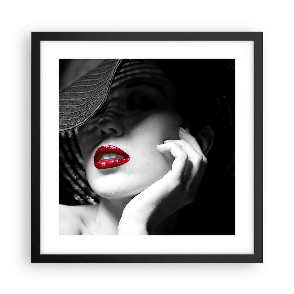 Affisch i svart ram - En studie i scharlakansröd - 40x40 cm