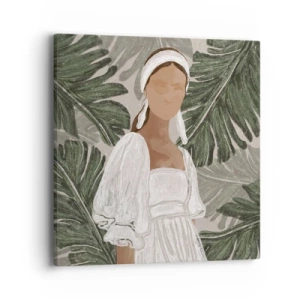 Canvastavla - Bild på duk - Exotiskt porträtt - 40x40 cm