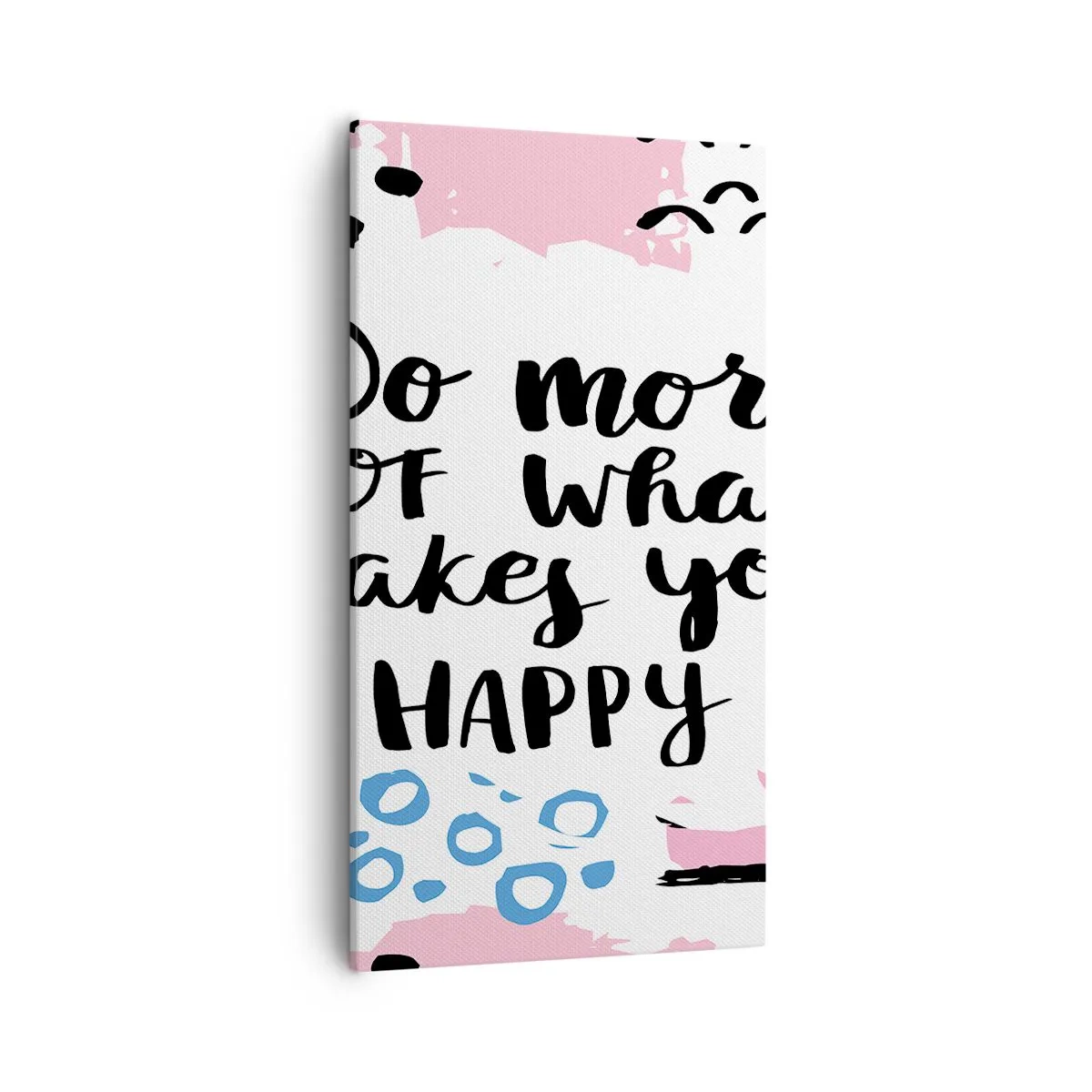Canvastavla - Bild på duk - Hur man blir lycklig - 55x100 cm