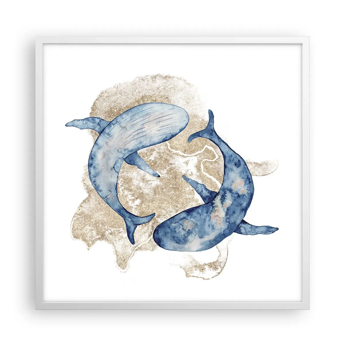 Affisch i vit ram - Vänskap eller kärlek? - 60x60 cm