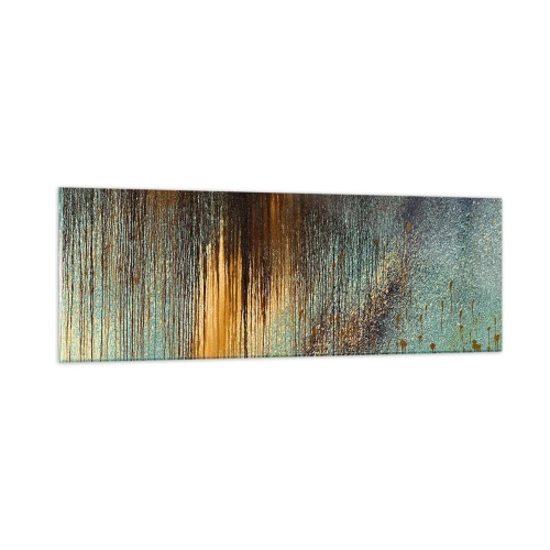 Glastavla - Bild på glas - En oavsiktlig färgglad komposition - 90x30 cm
