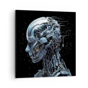 Canvastavla - Bild på duk - Teknik är en kvinna - 50x50 cm