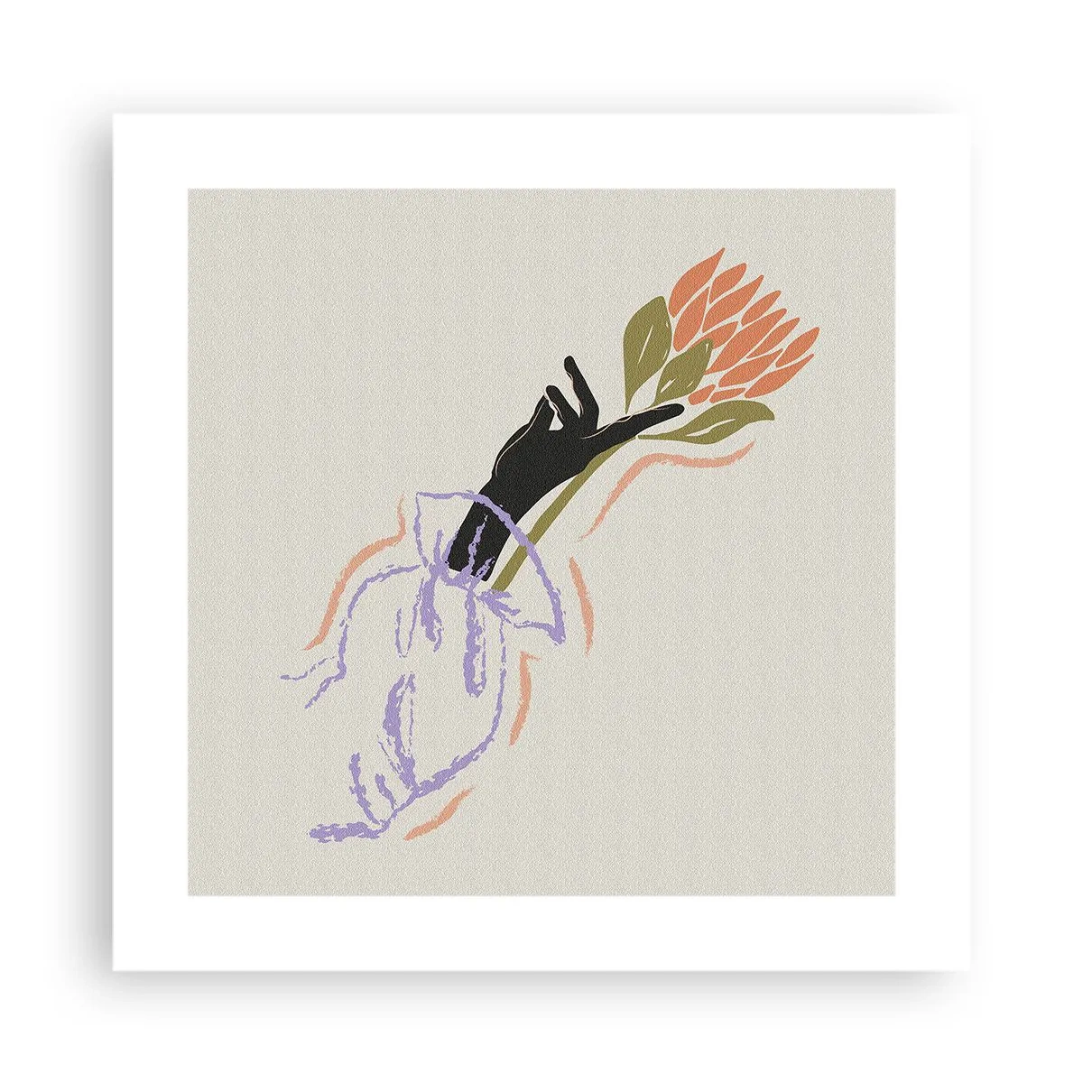 Affisch - En systerlig beröring - 40x40 cm