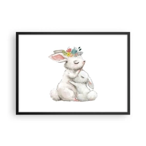 Affisch i svart ram - Alltid bäst hos mamma - 70x50 cm