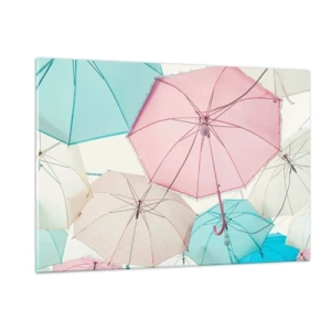 Glastavla - Bild på glas - Ibland sol, ibland regn - 120x80 cm