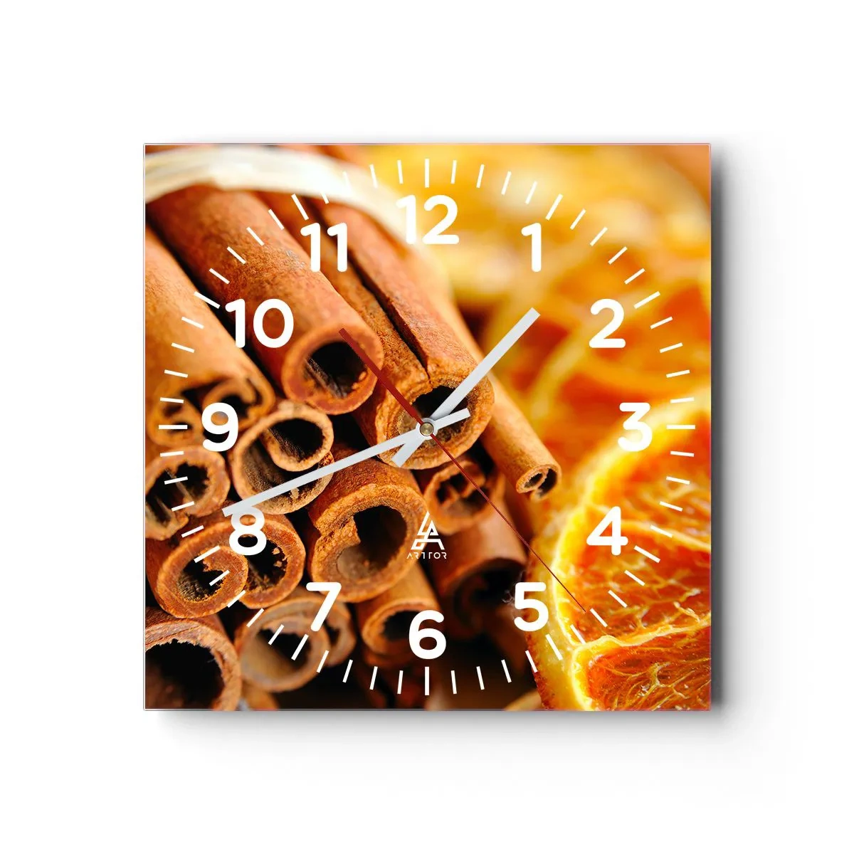 Väggklocka - Klocka på glas - Känner du deras arom? - 40x40 cm