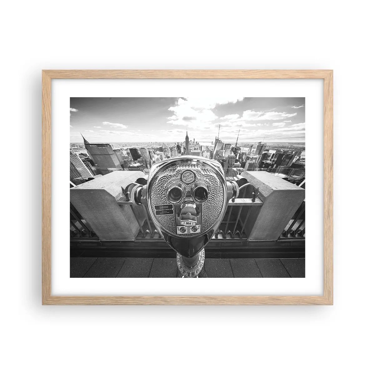 Affisch i ram av ljusek - Stad över städerna - 50x40 cm