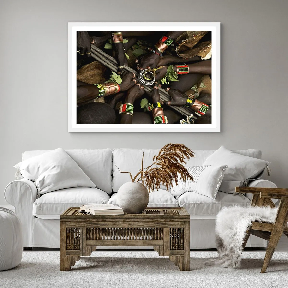 Affisch i vit ram - Vi är tillsammans - 40x40 cm