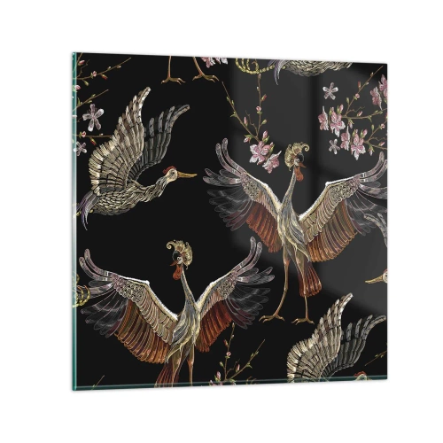 Glastavla - Bild på glas - Sagofågel - 60x60 cm