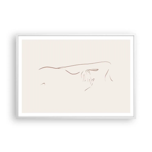 Affisch i vit ram - Begärans form - 100x70 cm