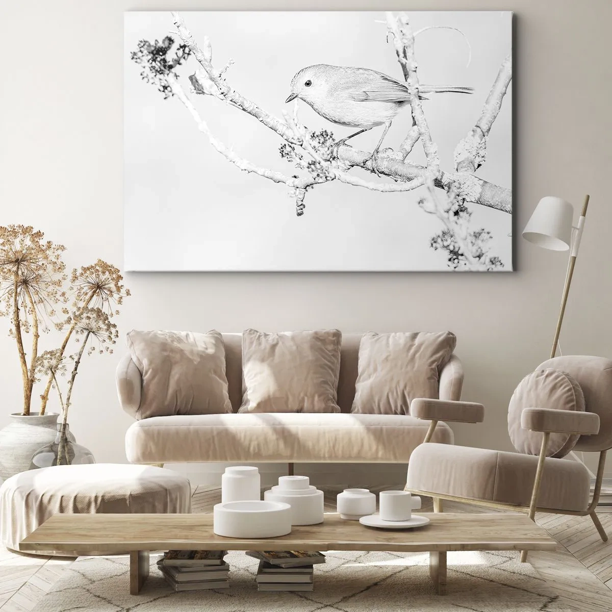 Canvastavla - Bild på duk - Vintermorgon - 120x80 cm