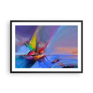 Affisch i svart ram - Snabb som en fågel - 70x50 cm