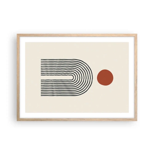 Affisch i ram av ljusek - Formernas och färgernas magnetism - 70x50 cm