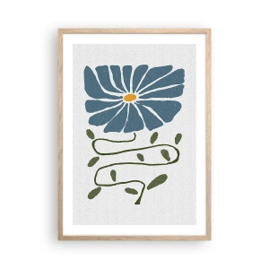 Affisch i ram av ljusek - Kvist till blomma - 50x70 cm