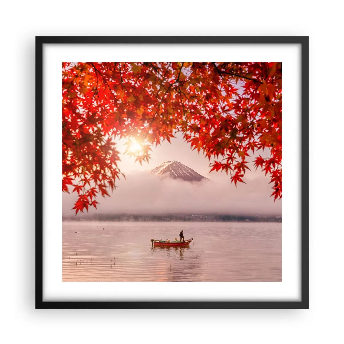 Affisch i svart ram - I japansk stämning - 50x50 cm