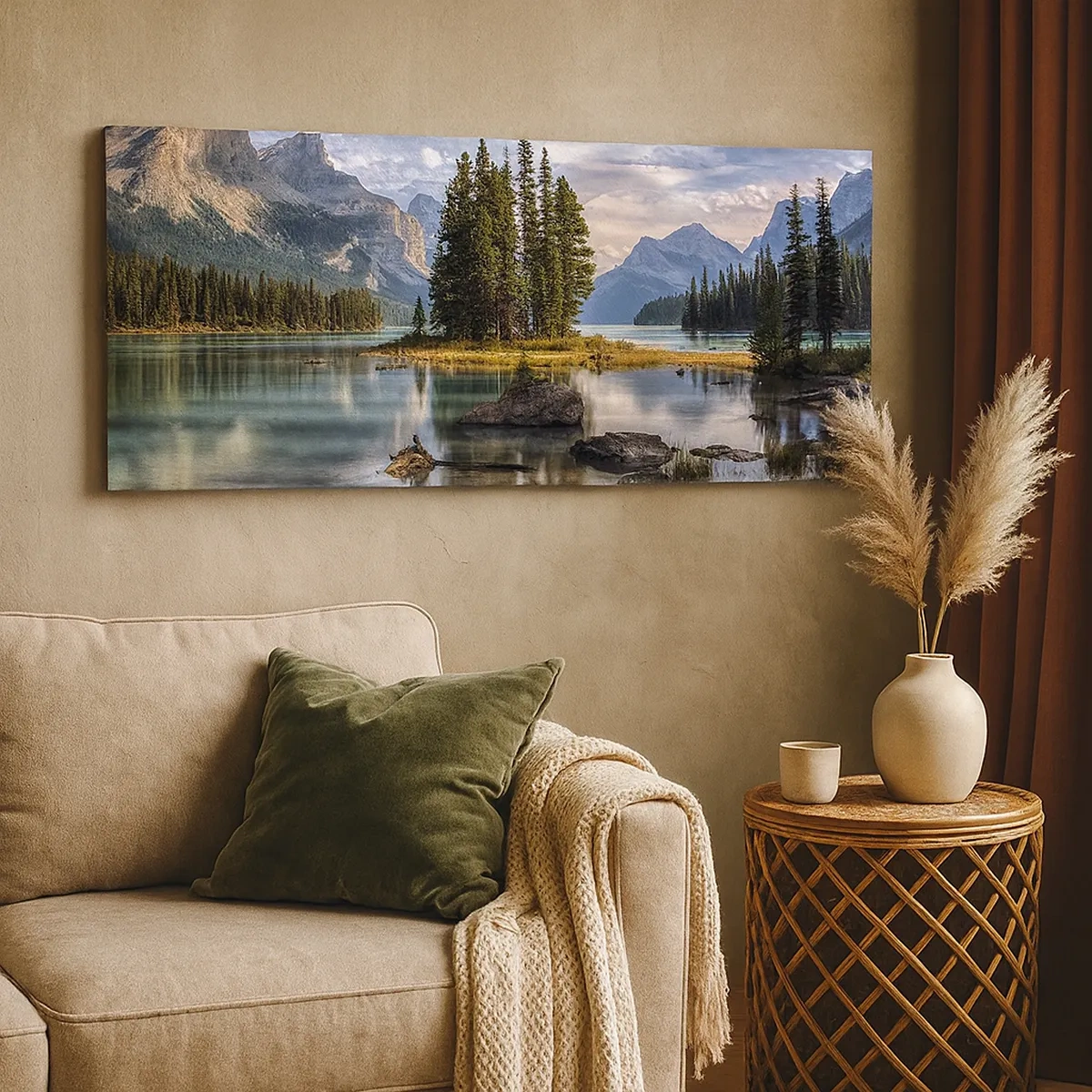 Canvastavla - Bild på duk - Vid stort och rent vatten - 30x30 cm