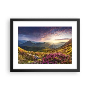 Affisch i svart ram - Fjällmorgonens fräschhet - 40x30 cm