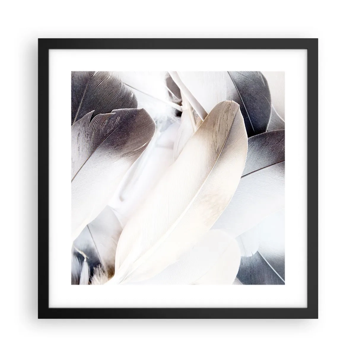 Affisch i svart ram - Nästan änglalik - 40x40 cm