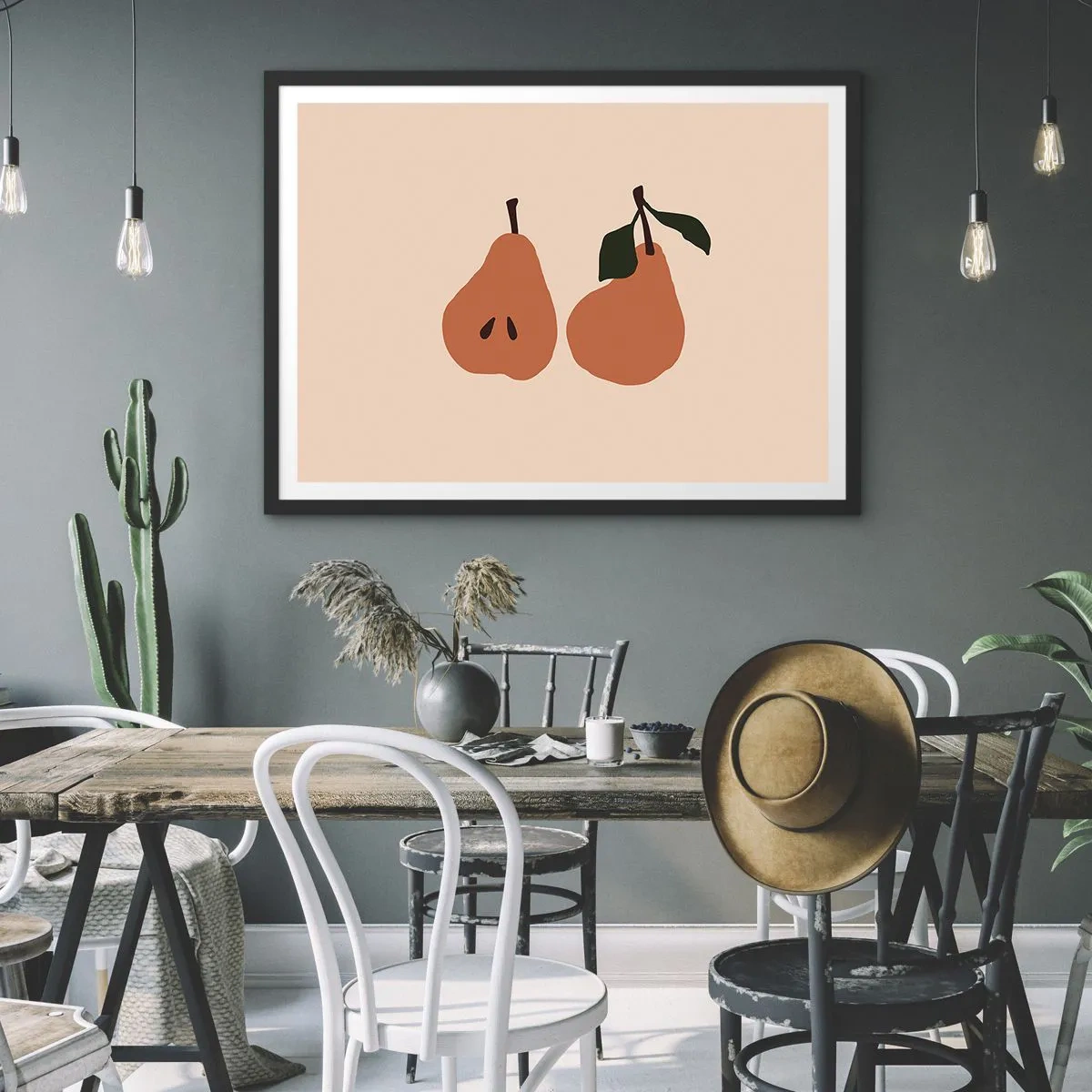 Affisch i svart ram - Bara sötma - 100x70 cm