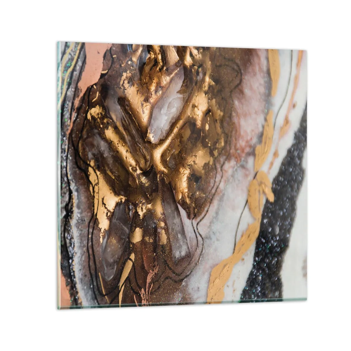Glastavla - Bild på glas - Jordens element - 30x30 cm
