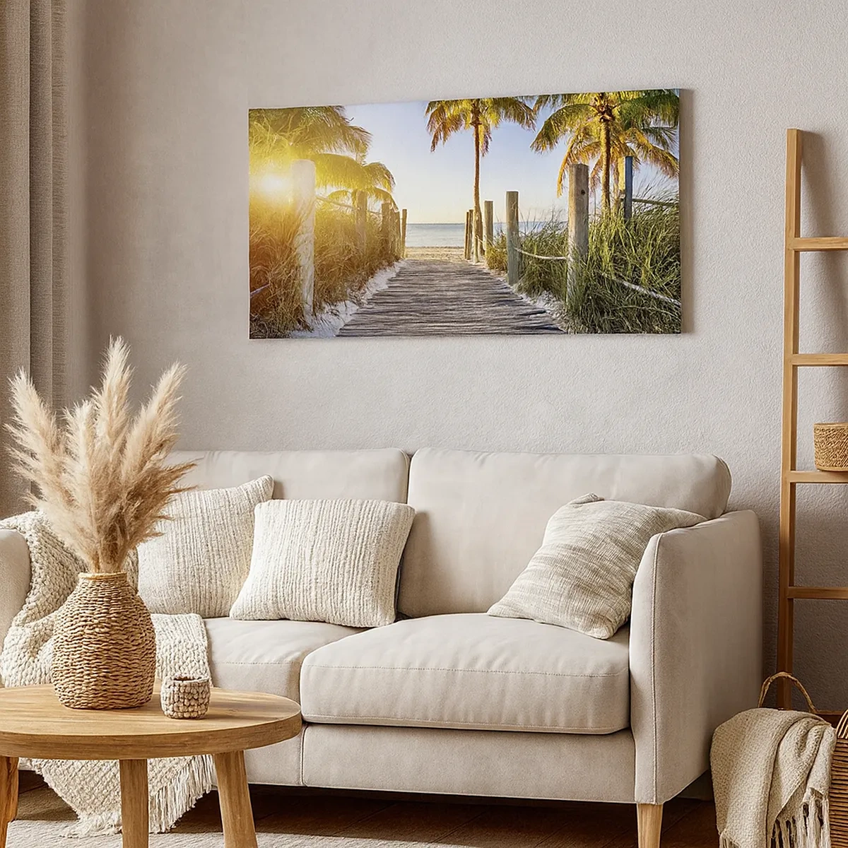 Canvastavla - Bild på duk - Raka vägen till paradiset - 30x30 cm