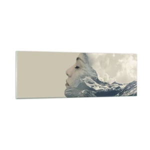Glastavla - Bild på glas - Elementens skönhet - 90x30 cm