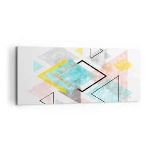 Canvastavla - Bild på duk - Geometriskt spel - 100x40 cm