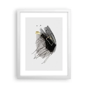 Affisch i vit ram - I svart och guld - 30x40 cm