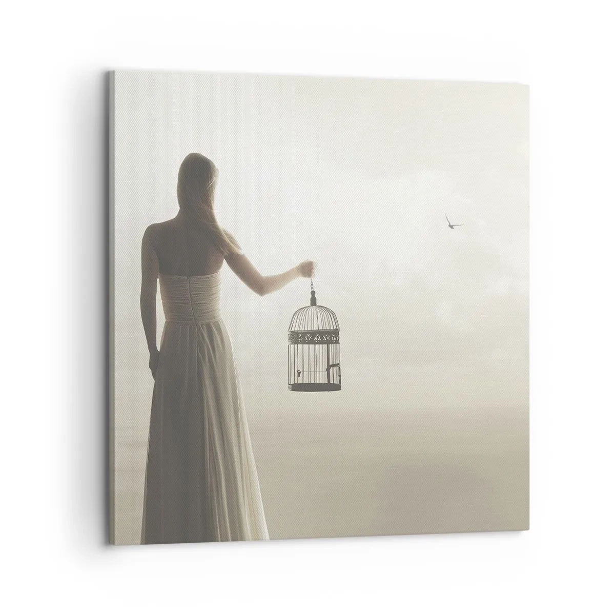 Canvastavla - Bild på duk - Var fri - 60x60 cm