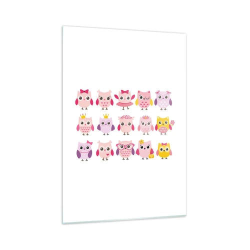 Glastavla - Bild på glas - Den ena sötare än den andra - 50x70 cm