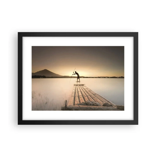 Affisch i svart ram - Före avkoppling - 40x30 cm