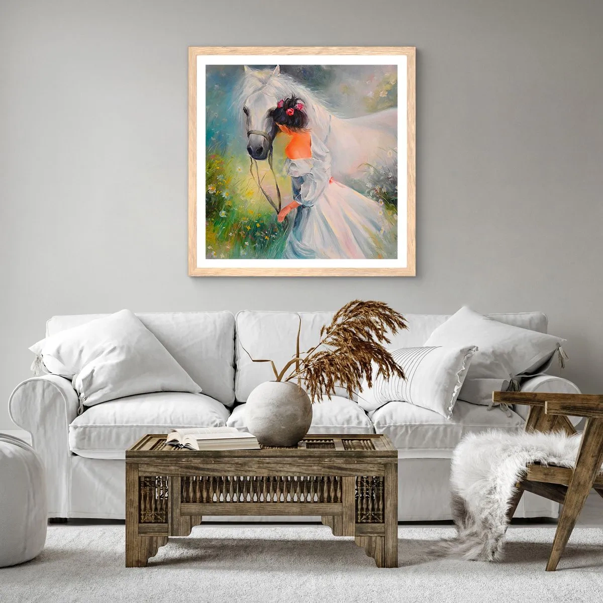 Affisch i ram av ljusek - Ur en vacker dröm - 50x50 cm