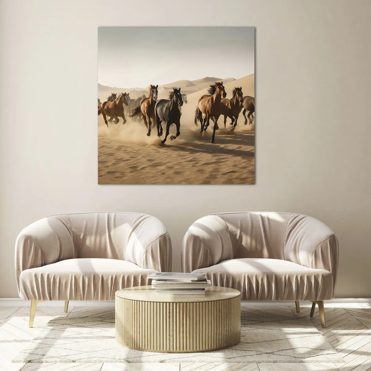 Glastavla - Bild på glas - Fri som vinden - 50x50 cm