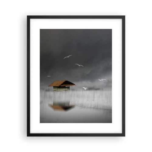 Affisch i svart ram - Regnskydd - 40x50 cm