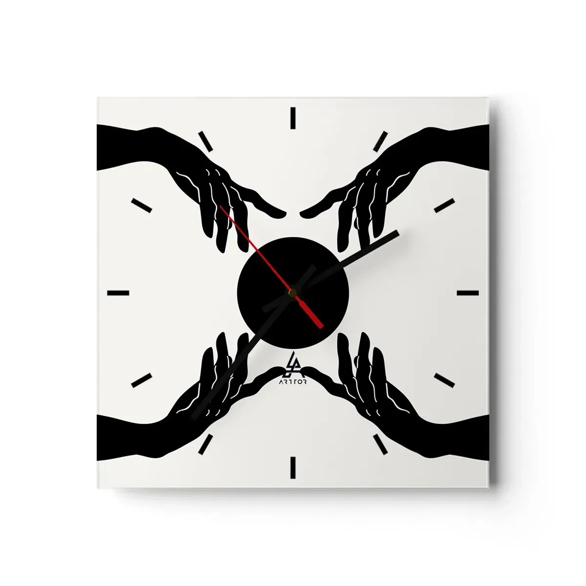 Väggklocka - Klocka på glas - Ett hemligt tecken - 30x30 cm
