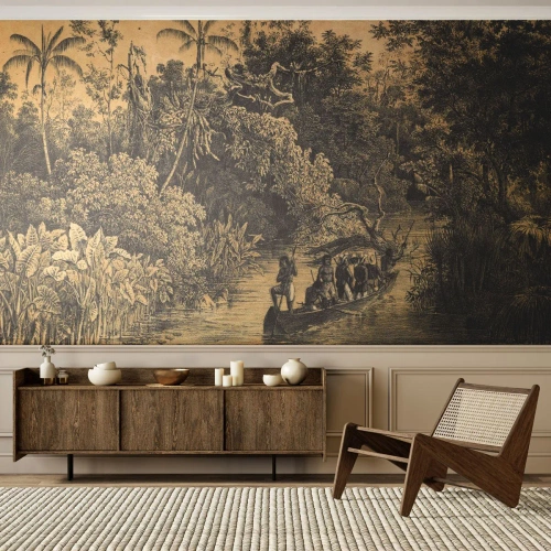 Fototapet på mått Premium Sand - Resa till källan - Djungel, Amazonia, Tropikerna