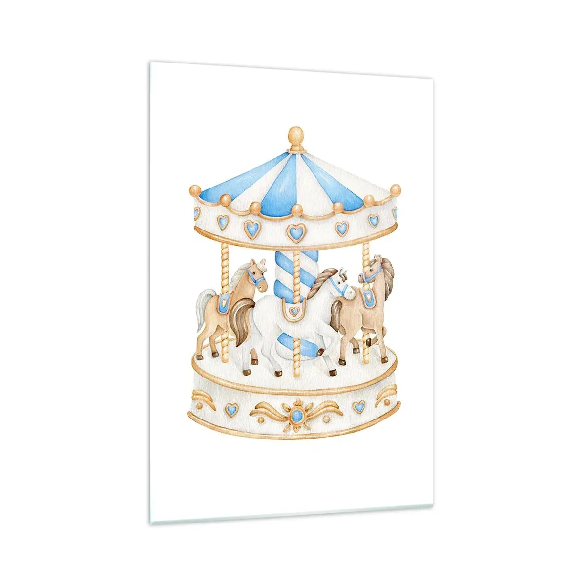 Glastavla - Bild på glas - En ljuvlig barndom - 70x100 cm