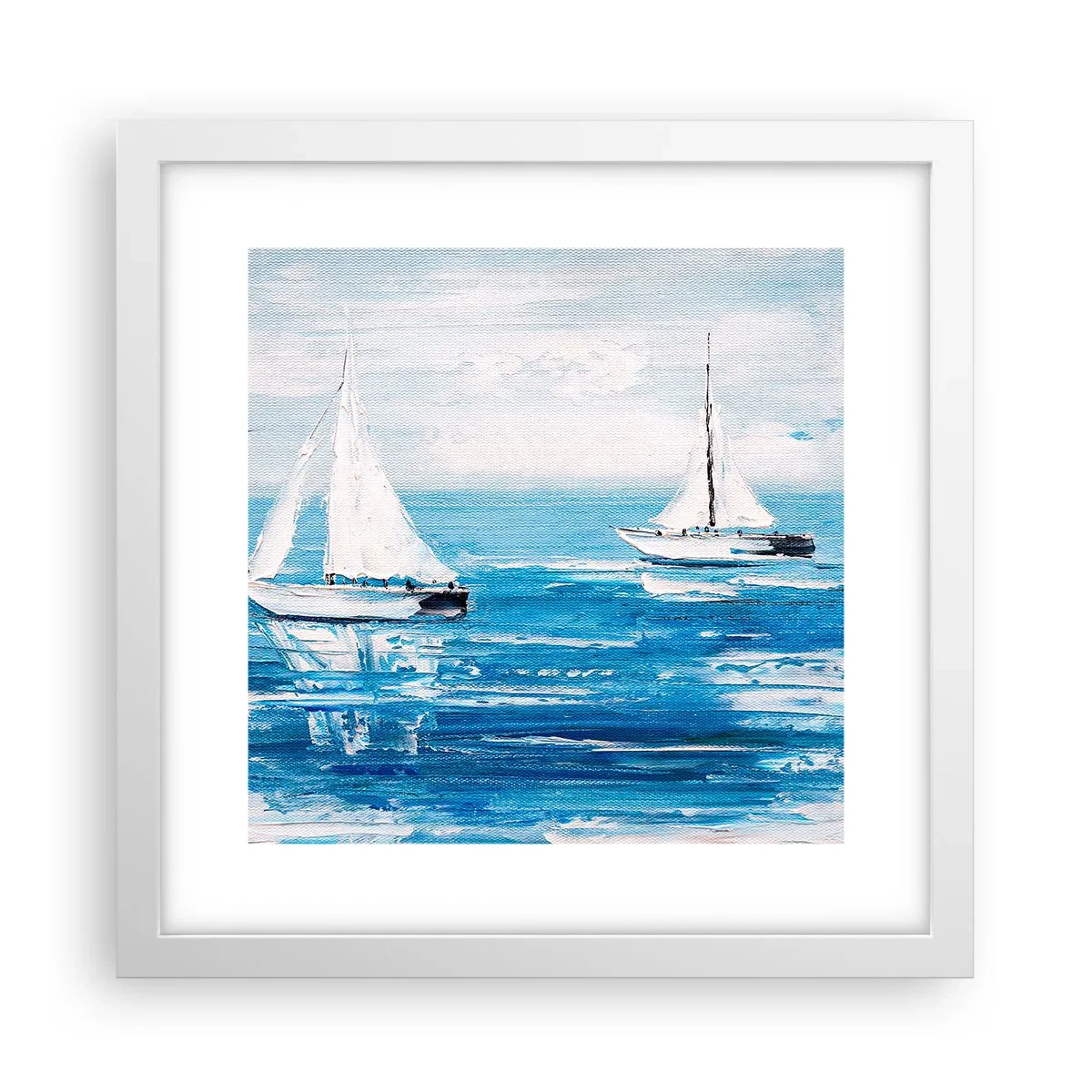 Affisch i vit ram - Med en vän vid din sida - 30x30 cm