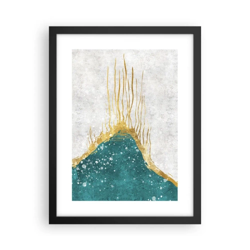 Affisch i svart ram - Gyllene tidvatten - 30x40 cm