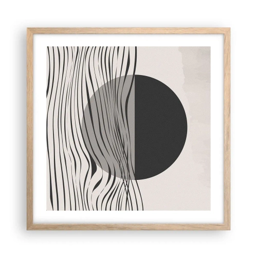 Affisch i ram av ljusek - Halvdan komposition - 50x50 cm