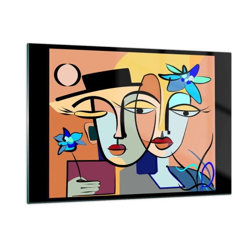 Glastavla - Bild på glas - Picassos randez vous - 120x80 cm