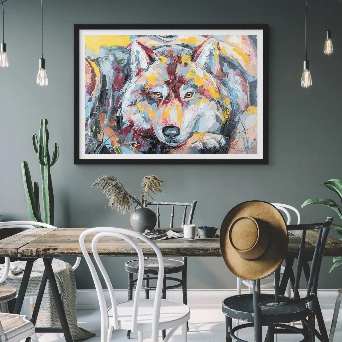 Affisch i svart ram - Lugnt bland de närmsta - 70x50 cm